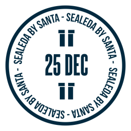 Sealeda pela etiqueta do emblema do 25 de dezembro adesivo Transparent PNG