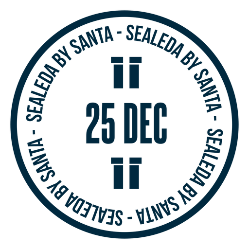 Sealeda by santa 25 dec badge sticker PNG Design