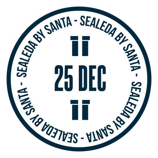 Sealeda pela etiqueta do emblema do 25 de dezembro adesivo