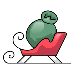 Saco plano de trenó Desenho PNG
