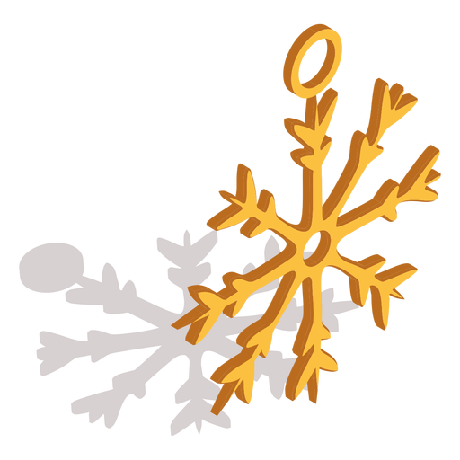 Anillo de copo de nieve isométrico Diseño PNG
