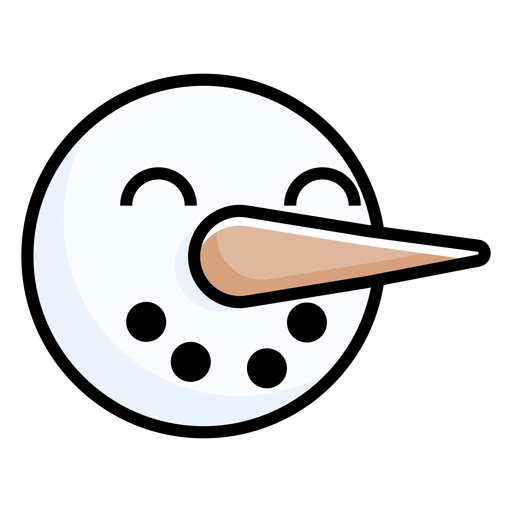 Boneco de neve com cenoura plana Desenho PNG