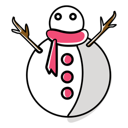 Cachecol de boneco de neve raso Transparent PNG