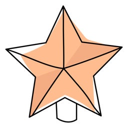 Star flat christmas PNG Design