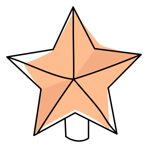 Star flat christmas PNG Design