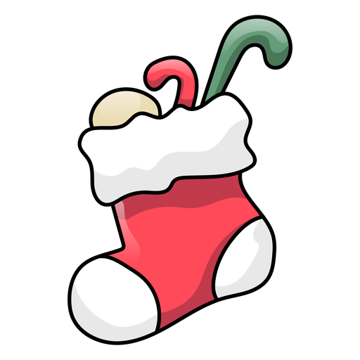 Download Stocking sock candy cane flat - Transparent PNG & SVG ...