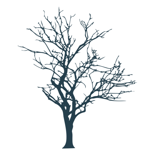 Silhueta de tronco de galho de árvore Desenho PNG