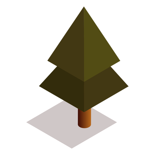Árvore isométrica Desenho PNG