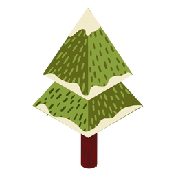 Árvore de neve agulha isométrica Desenho PNG