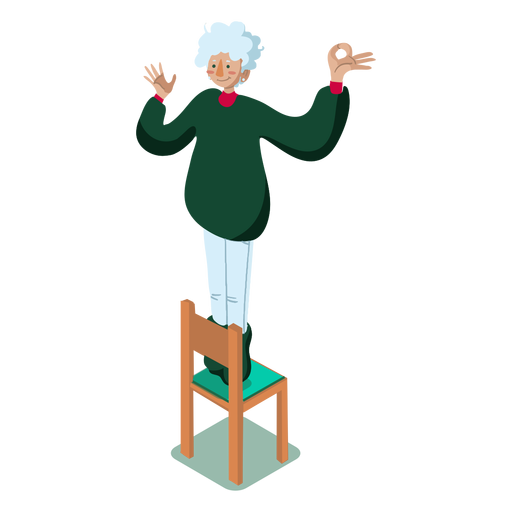 Woman chair isometric PNG Design