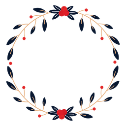 Grinalda ramo winterberry plana Desenho PNG