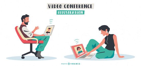 Paquete de personajes de personas de videoconferencia Paquete de personajes de personas de videoconferencia