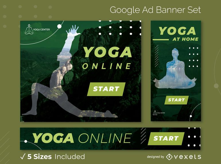Yoga Google Ads Banner Pack Yoga Google Ads Banner Pack