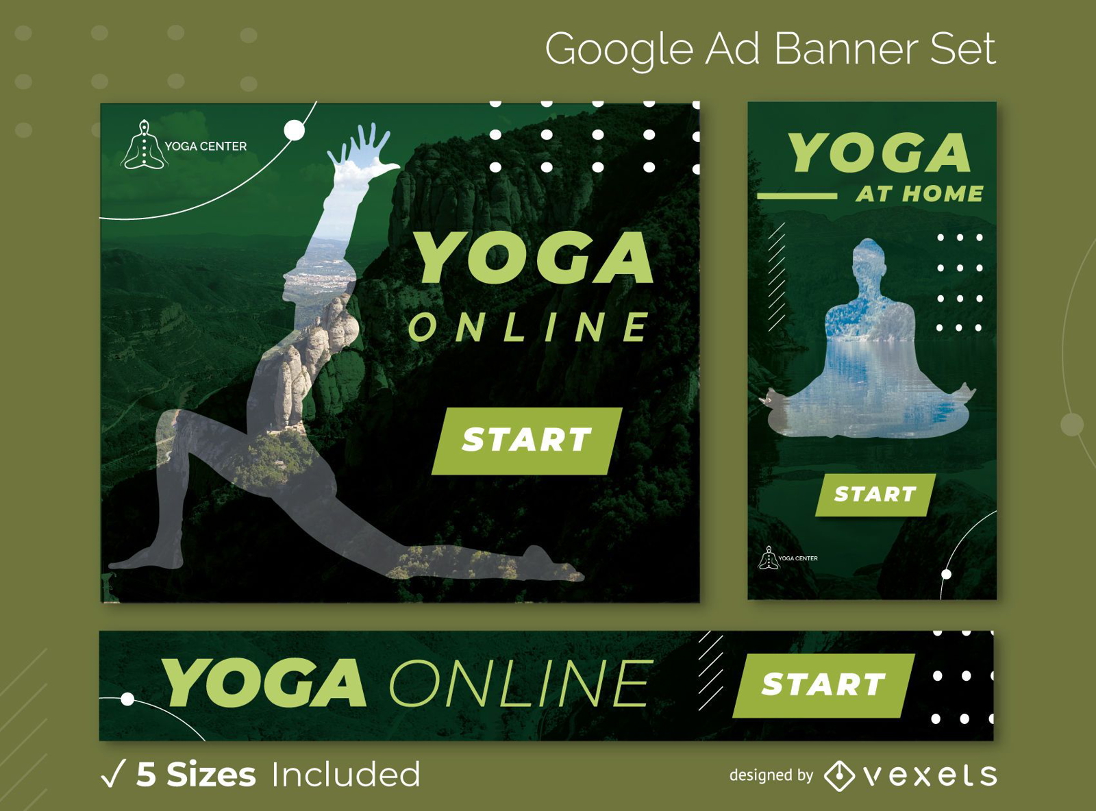 Yoga Google Ads Banner Pack