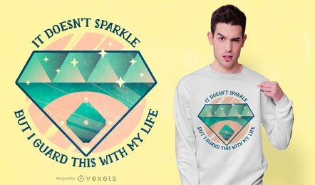 Diseño de camiseta de cita de joya de béisbol.