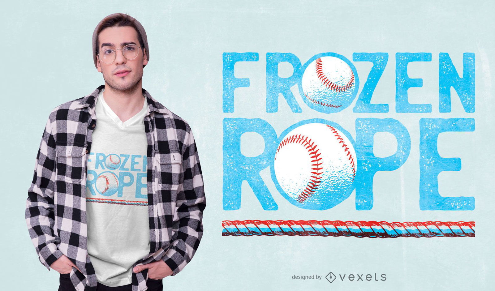 Frozen Rope Baseball T-shirt Design