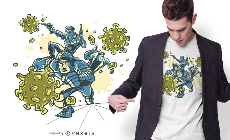 Coronavirus Fighters T-shirt Design Coronavirus Fighters T-shirt Design