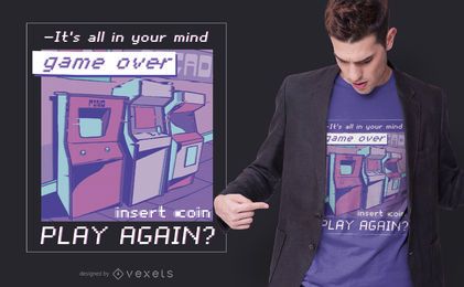 Vaporwave Arcade-Zitat-T-Shirt-Design