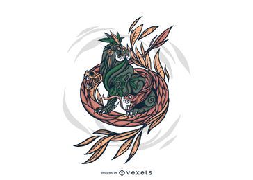 Mythological Hydra Creature Illustration Mythological Hydra Creature Illustration
