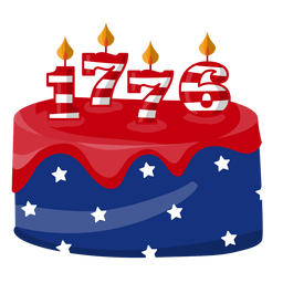 1776 american cake PNG Design