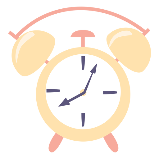 Icono plano reloj despertador Diseño PNG