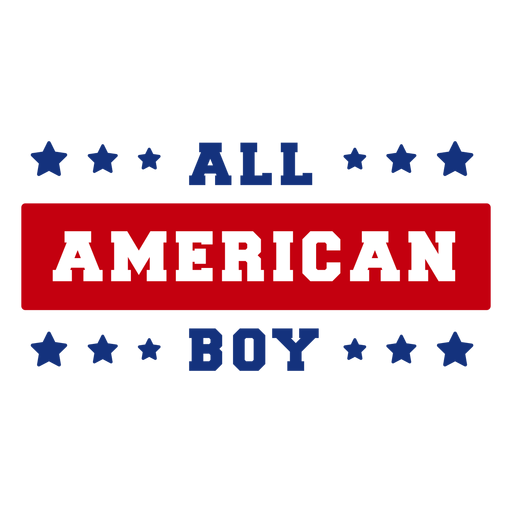 Download All american boy lettering - Transparent PNG & SVG vector file