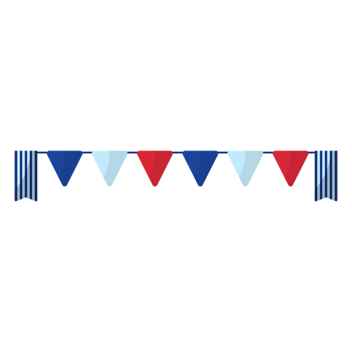 American colors pennant banner element PNG Design