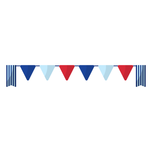 Amerikanische Farben Wimpel Banner Element PNG-Design