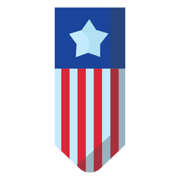Elemento de banner colgante americano Diseño PNG