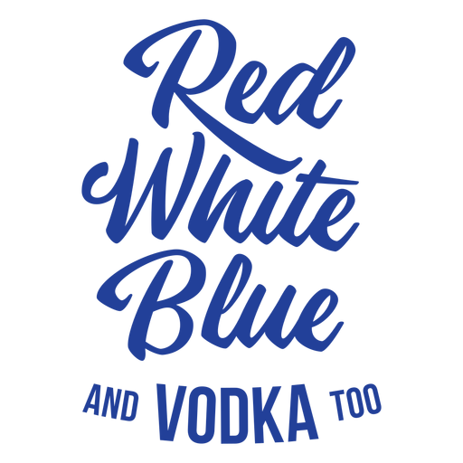 Amerikanischer Wodka-Schriftzug PNG-Design