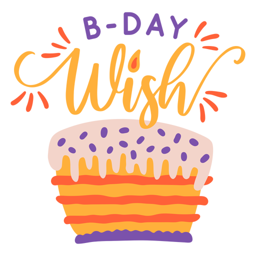 B day wish lettering