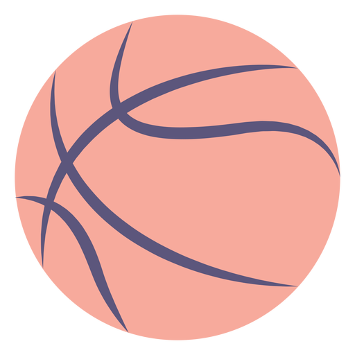 Flache Ikone des Basketballballs PNG-Design