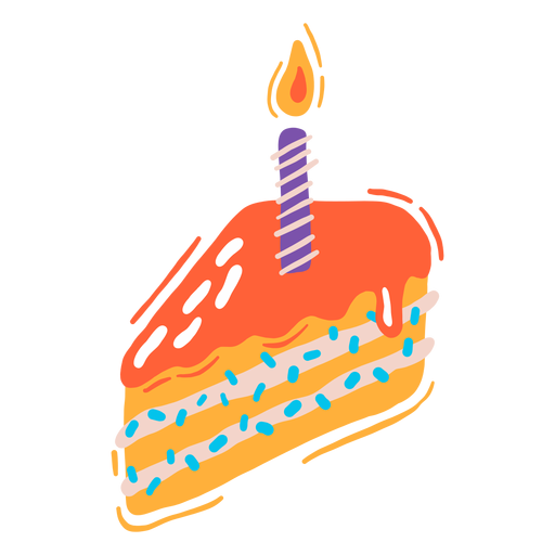 Bolo de aniversário desenho colorido png