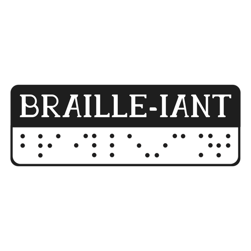 Letras braille braille gigante Diseño PNG