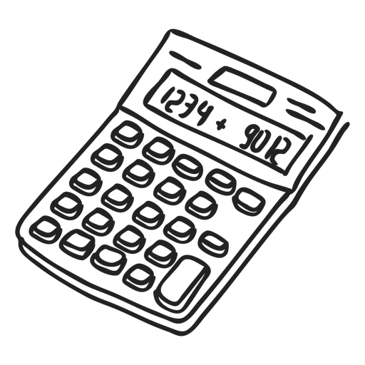 Calculator doodle - Transparent PNG & SVG vector file