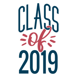 Class of 2019 lettering design PNG Design