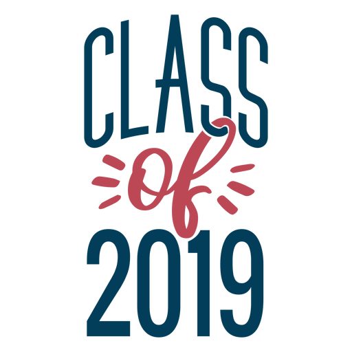 Class of 2019 lettering design PNG Design