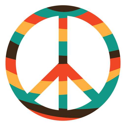 Colorful peace symbol icon PNG Design