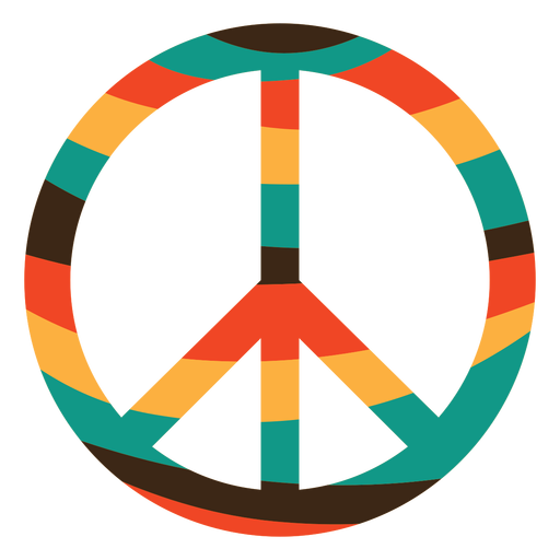 Icono de s?mbolo de paz colorido Diseño PNG