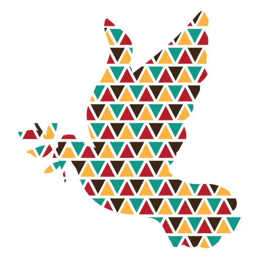 Paloma de formas de triángulo colorido