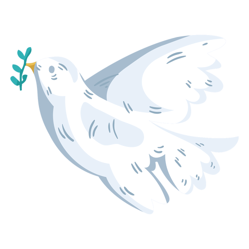 Dove with olive branch dove PNG Design