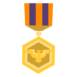 Ícone de medalha hexagonal de águia