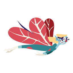Fairy flying fast PNG Design