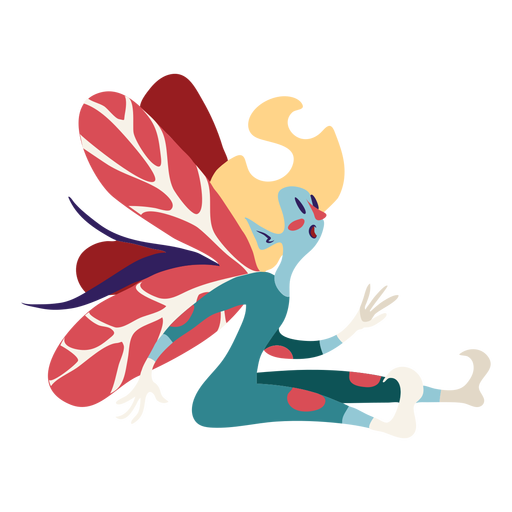 Fairy sitting PNG Design