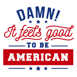 Se siente bien letras americanas Diseño PNG