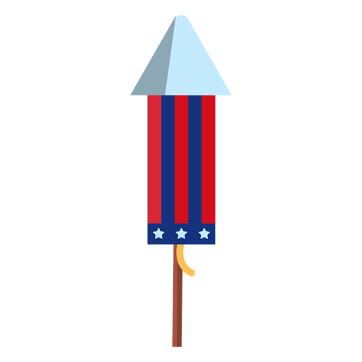 Firework rocket patriotic element PNG Design