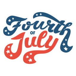 Vierter Juli Schriftzug PNG-Design