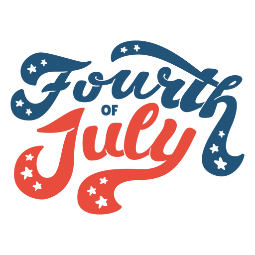 Fourth of july lettering PNG Design
