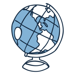 Doodle de cor do globo Desenho PNG