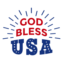Dios bendiga letras de estados unidos Diseño PNG